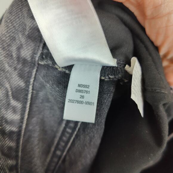 Madewell Baggy Straight Jeans Womens 26 Charcoal Cavell Wash Ripped Edition Y2K - Picture 10 of 10